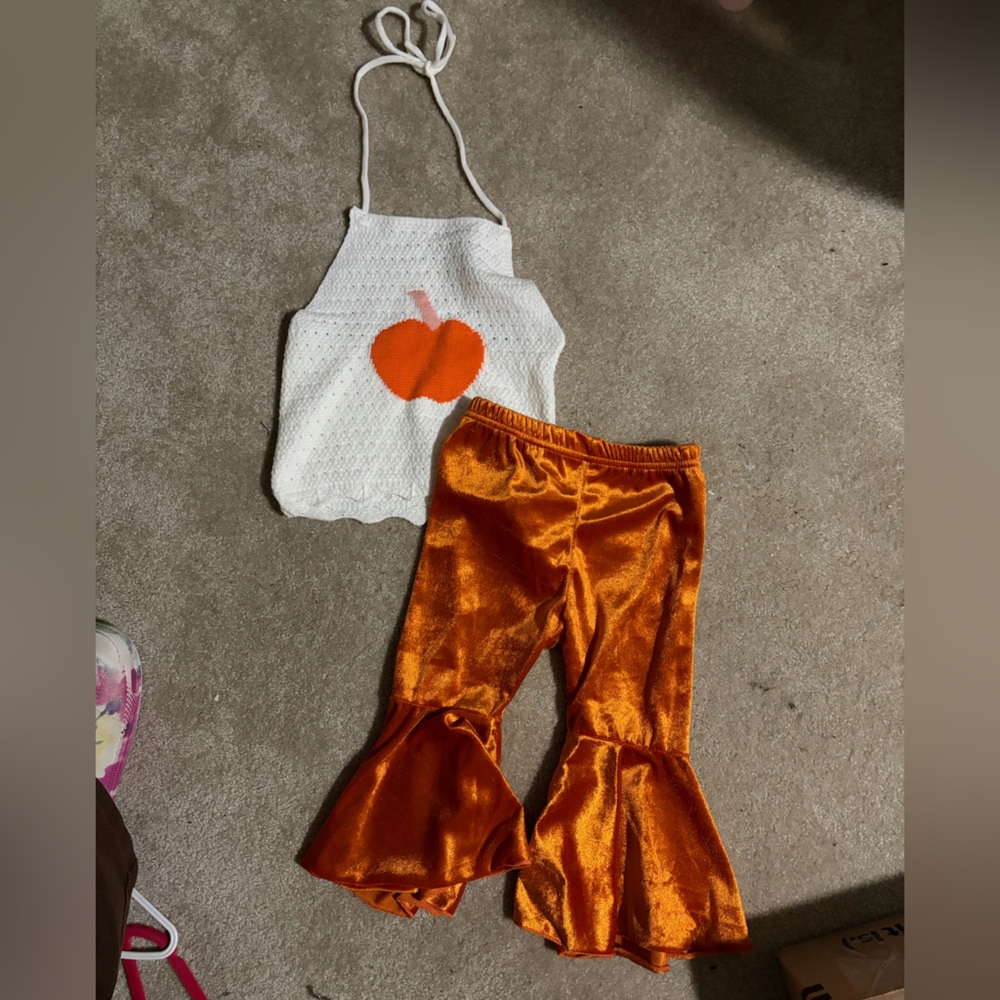 Orange and White Pumpkin Outfit